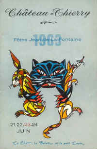 illustration de la couverture du programme des fêtes J. de La Fontaine