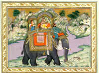Le rat et l'éléphant, illustration indienne, 19e siècle